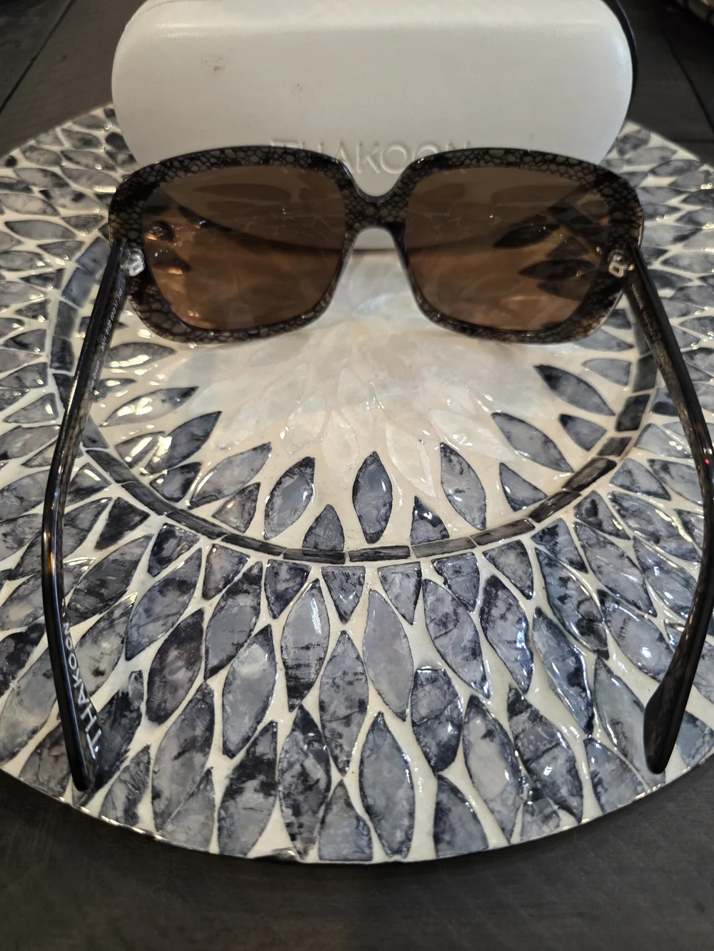 Thakoon Black-Brown Gradient Oversized Women's Sunglasses